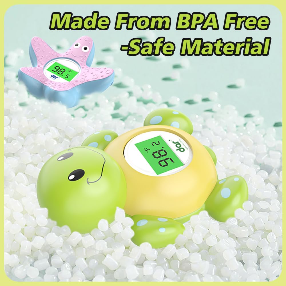 AquaVeilig Baby Badetermometer – Digitalt Display med 3 Farver og Temperaturadvarsel