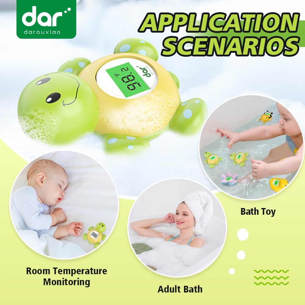 AquaVeilig Baby Badetermometer – Digitalt Display med 3 Farver og Temperaturadvarsel