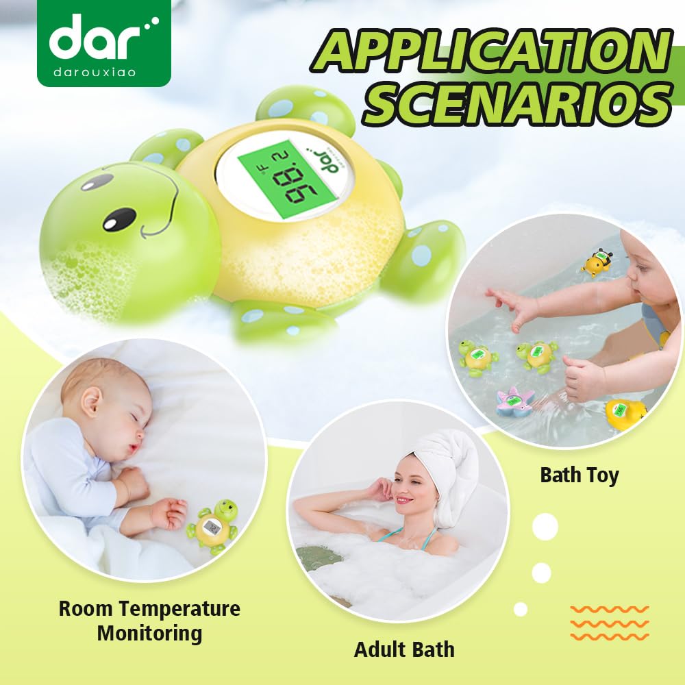 AquaVeilig Baby Badetermometer – Digitalt Display med 3 Farver og Temperaturadvarsel