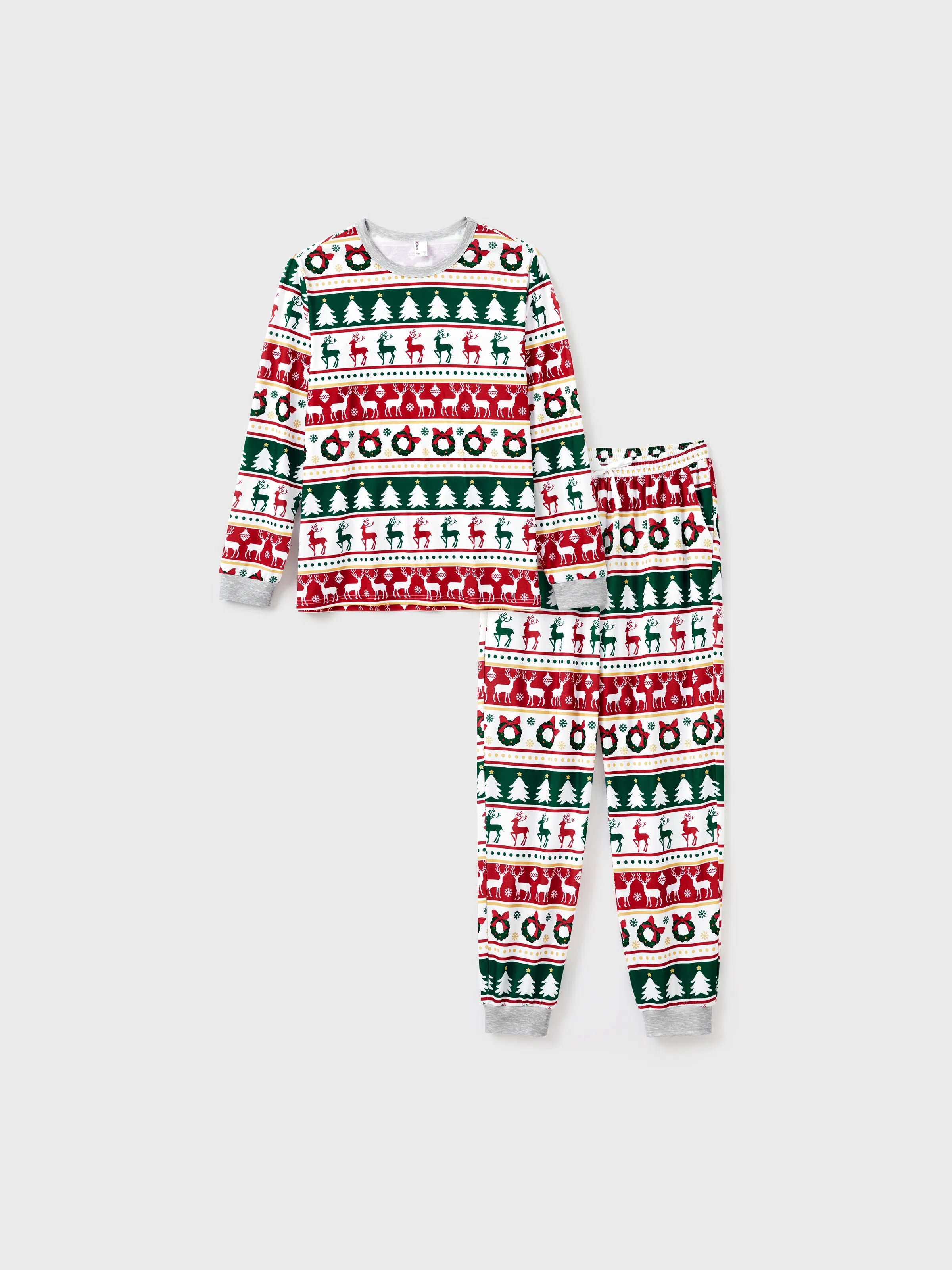 ReindeerJams | Familievenlige julepyjamas med rensdyr- og juletræsmønster samt ColorBlock-sokker