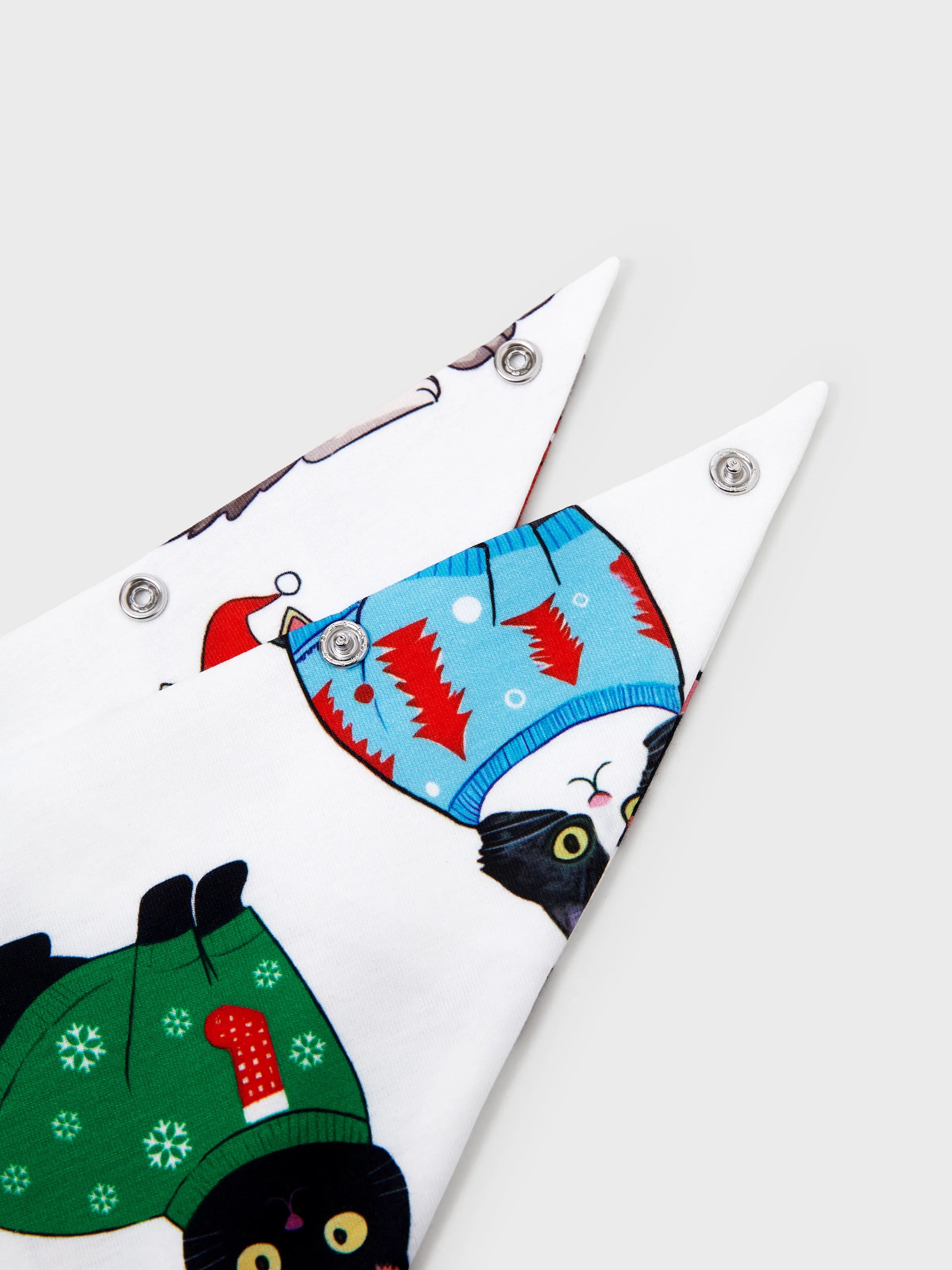 MeowJams | Jule Familie Pyjamas Sæt Katteprint med Matchende Sokker Multicolor