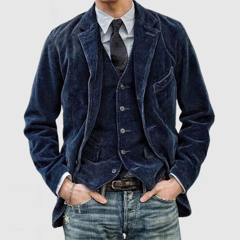 James Blazer Herre i Fløjl – Elegant, Varm & Alsidig med Moderne Vest
