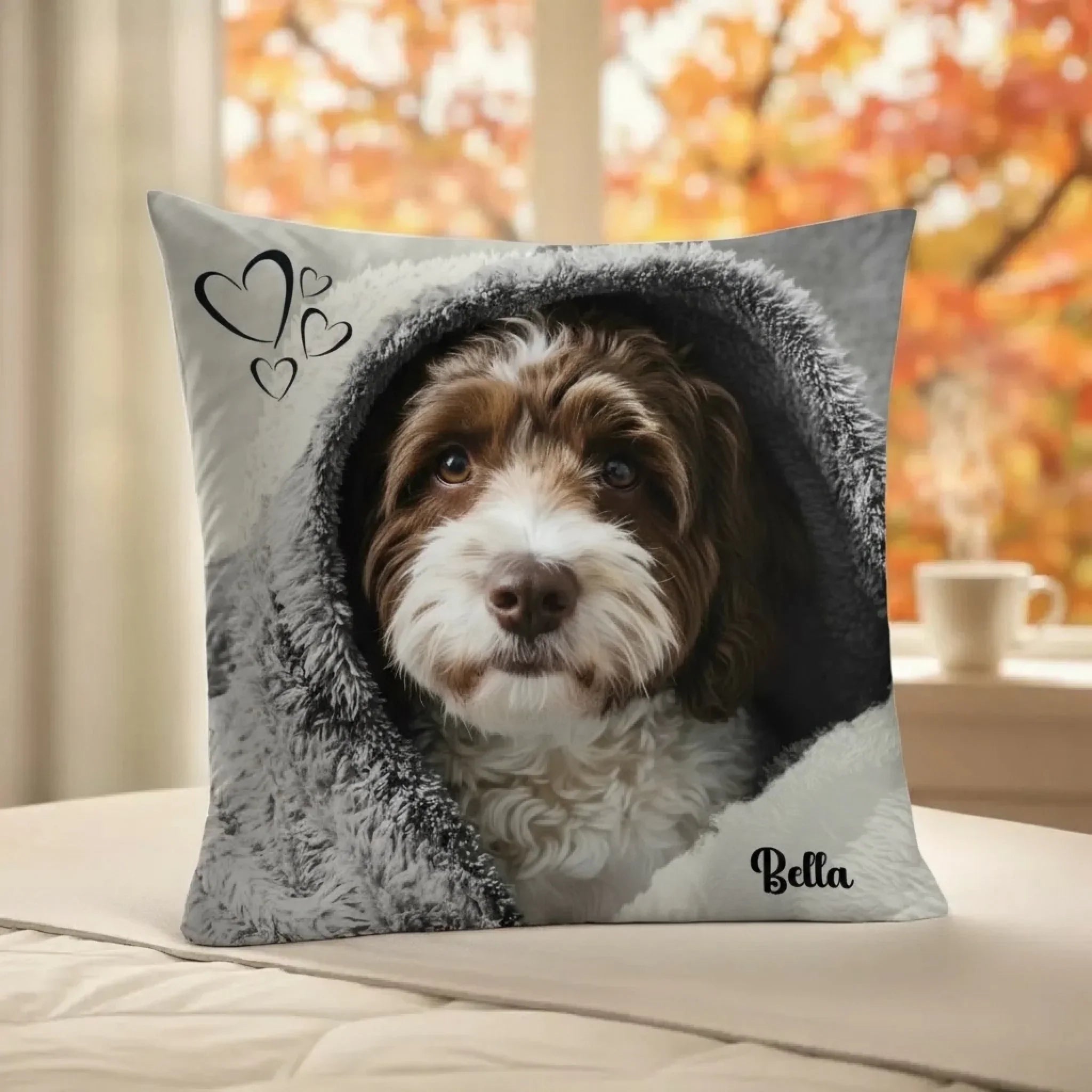 CuddleNest | Personliggjort Husdyrtæppe Cozy Pude