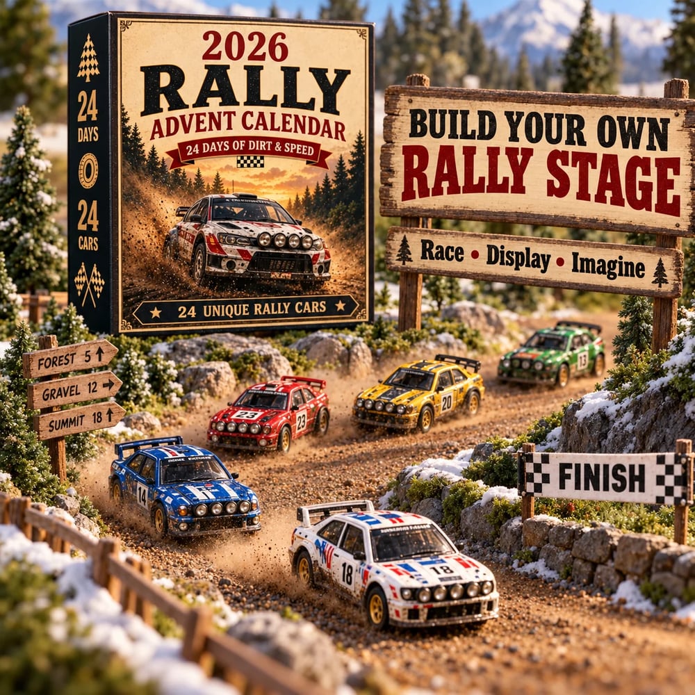Rally Adventskalender 2026 – 24 Dagar Fulla av Rallybilar att Samla