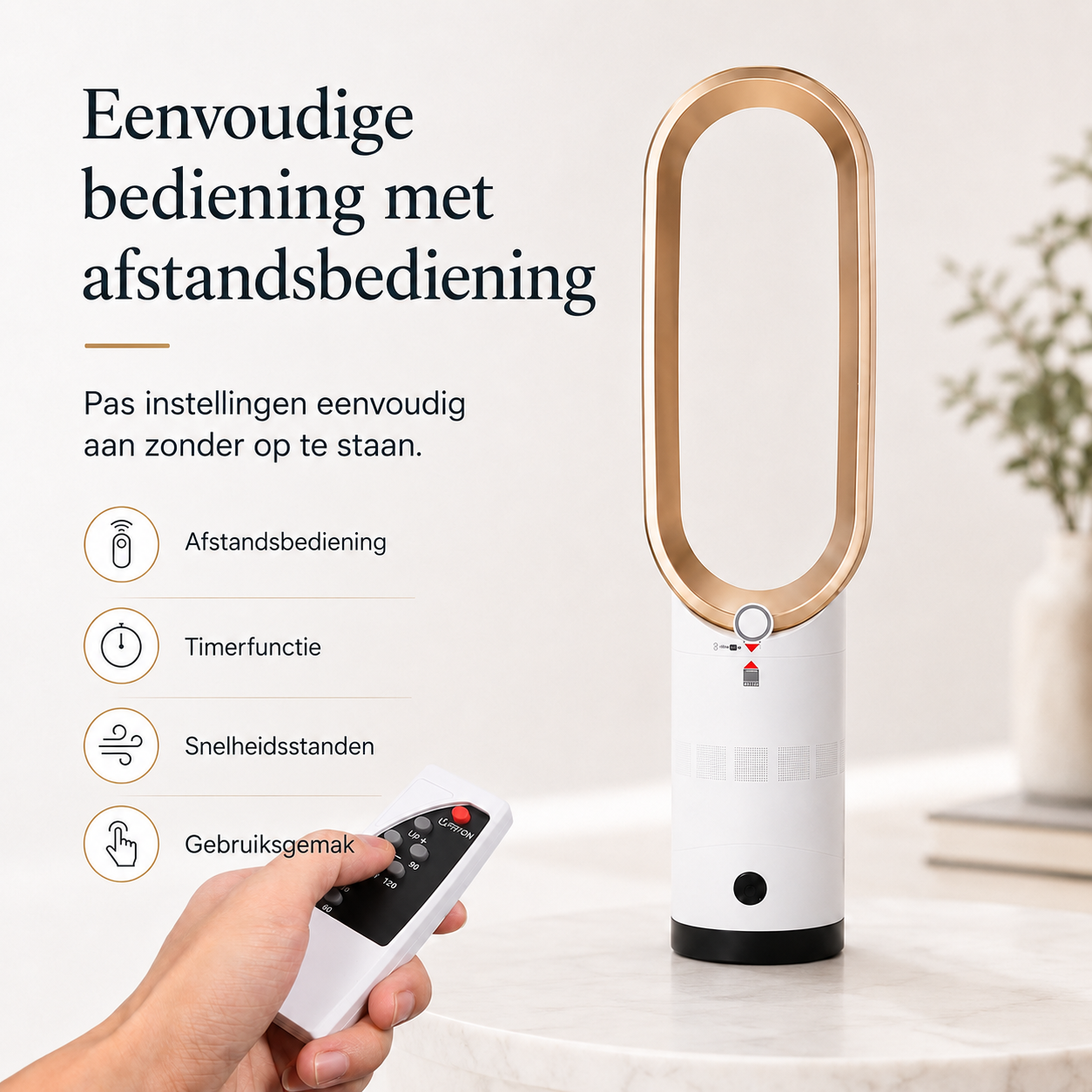 Airpure | Kompakt 3-i-1 Luftrenser & Køler | Med Oscillation & LED Berøringskontrolpanel