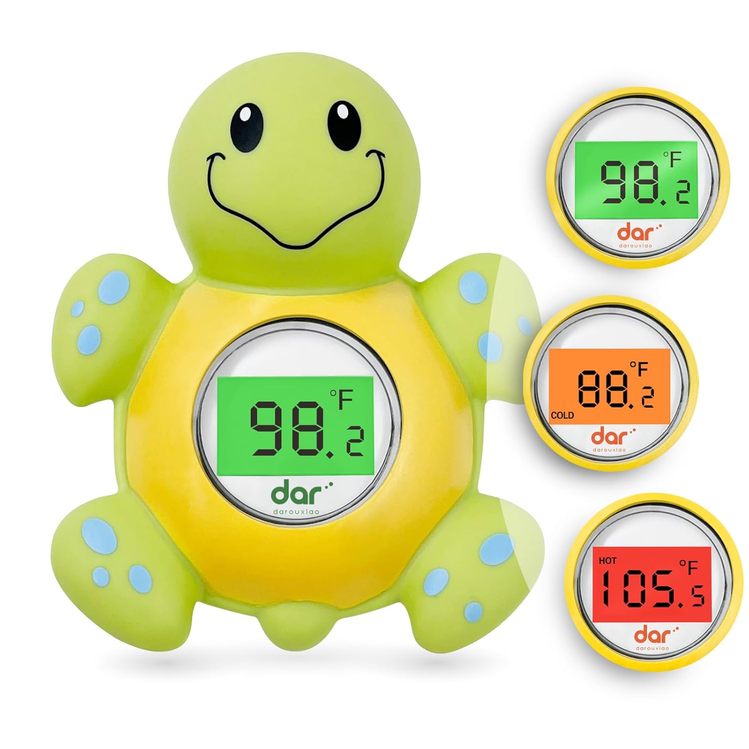 AquaVeilig Baby Badetermometer – Digitalt Display med 3 Farver og Temperaturadvarsel