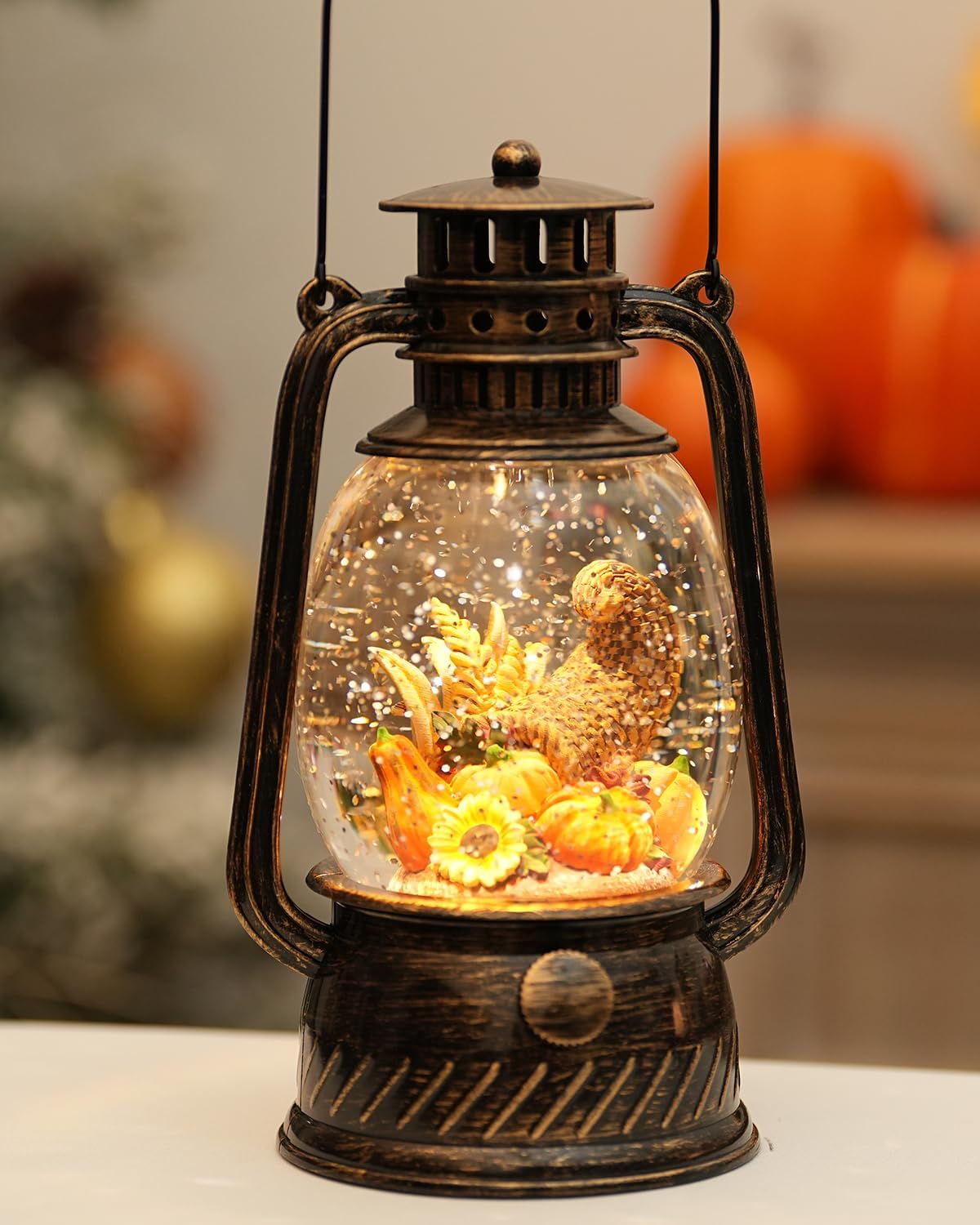 LED Pumpkin Light for Autumn Decoration – Warm Light with 6-Hour Timer