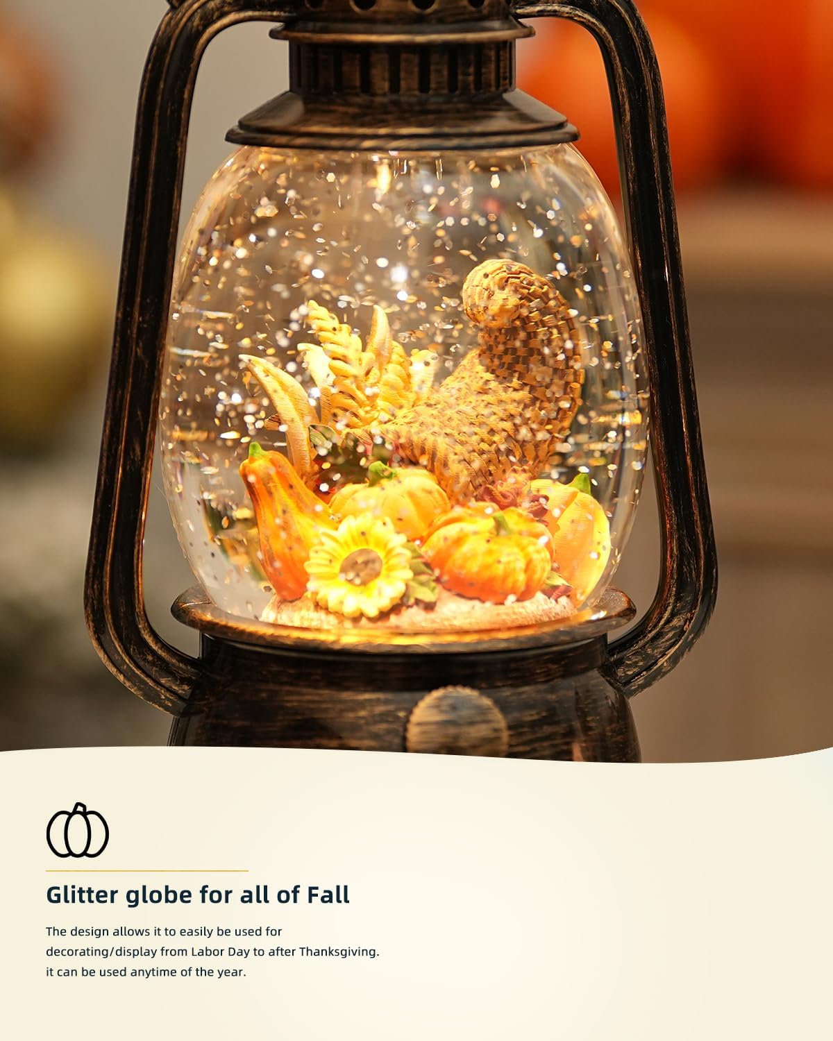 LED Pumpkin Light for Autumn Decoration – Warm Light with 6-Hour Timer