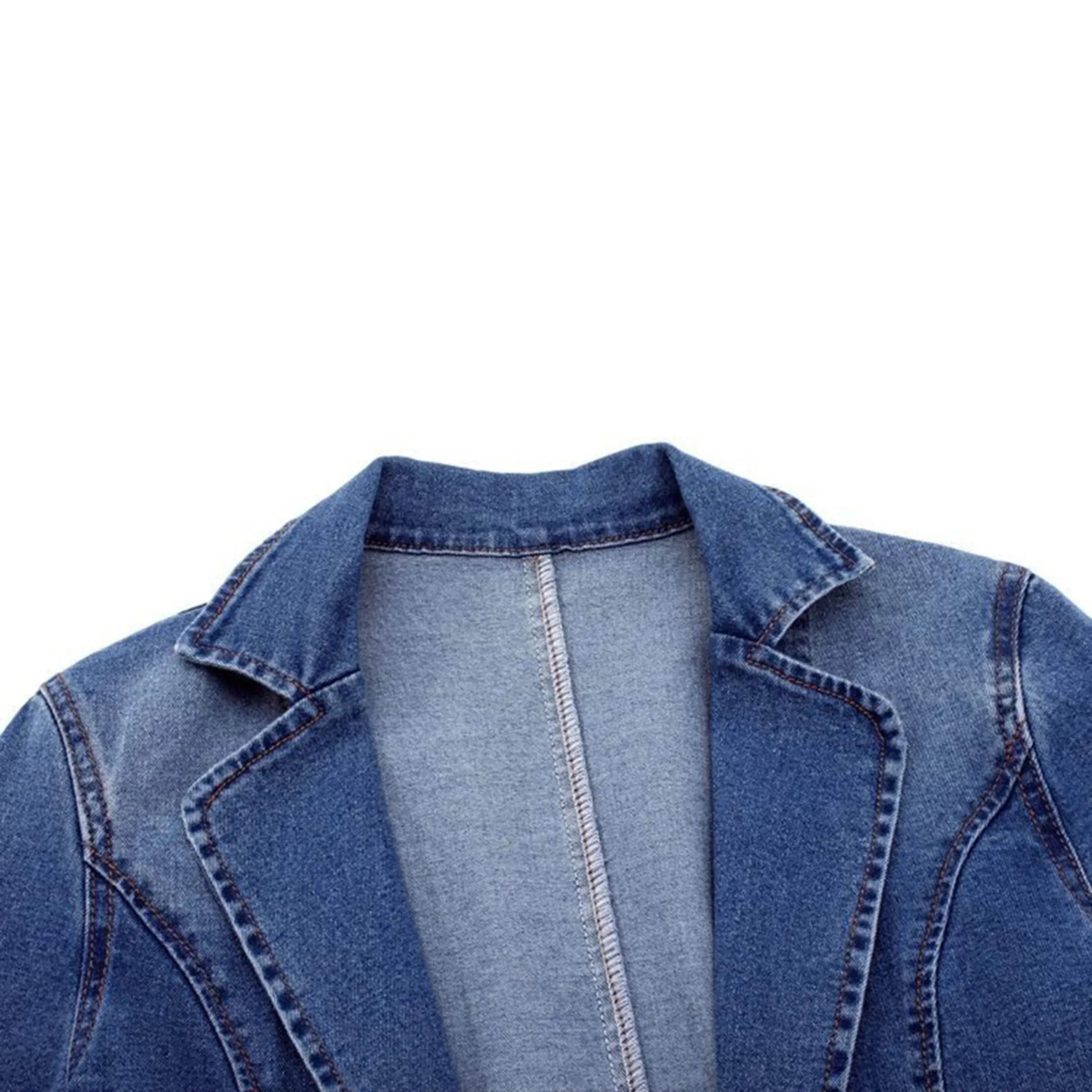 Magdalena Kvinders Blazer – Moderne Elegant & Alsidig Denim Blazer til Alle Anledninger