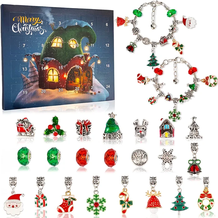 XmasBrace | 24 stk DIY julekalender armbåndssæt til festlig sjov