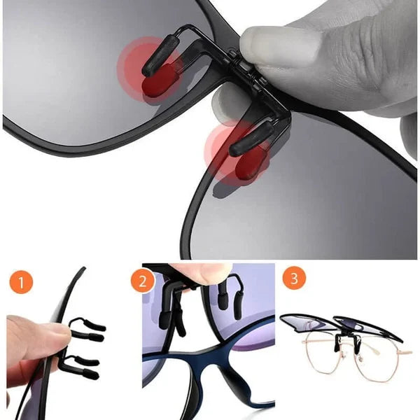 SunGuard | Forvandl dine almindelige briller til en stilfuld polariseret solbrille på et sekund
