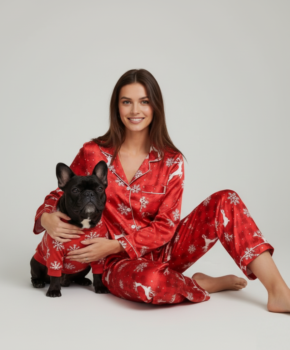 MamaPaws | Matchende Mama og Hund Pyjamasæt