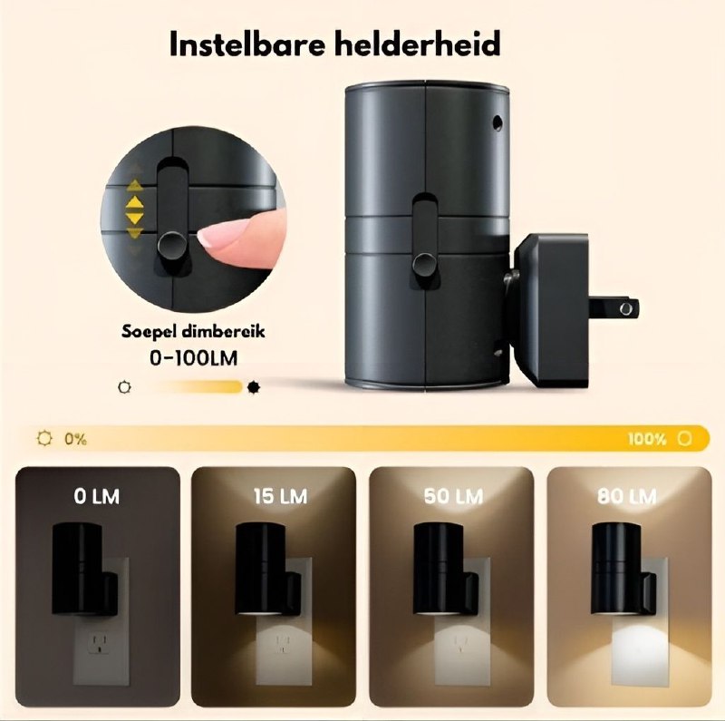 SoftGlow Væglampe | Justerbar dæmpet lys med sensor-zarada.dk