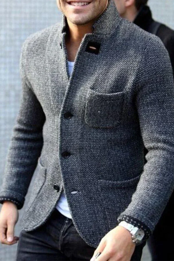 Rome Cardigan Herre – Elegant Blød Uld Vest i Retro Chic Stil