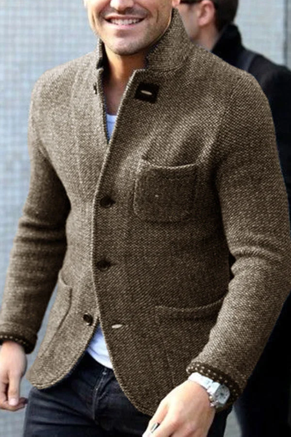 Rome Cardigan Herre – Elegant Blød Uld Vest i Retro Chic Stil
