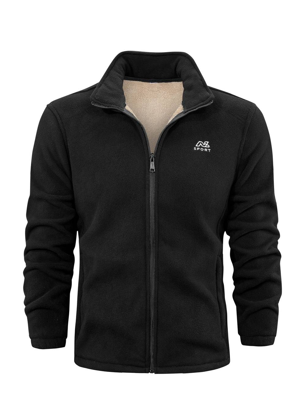 Alvin Unisex Fleecejakke med Sherpa-for – Varm, Komfortabel & Til Daglig Brug
