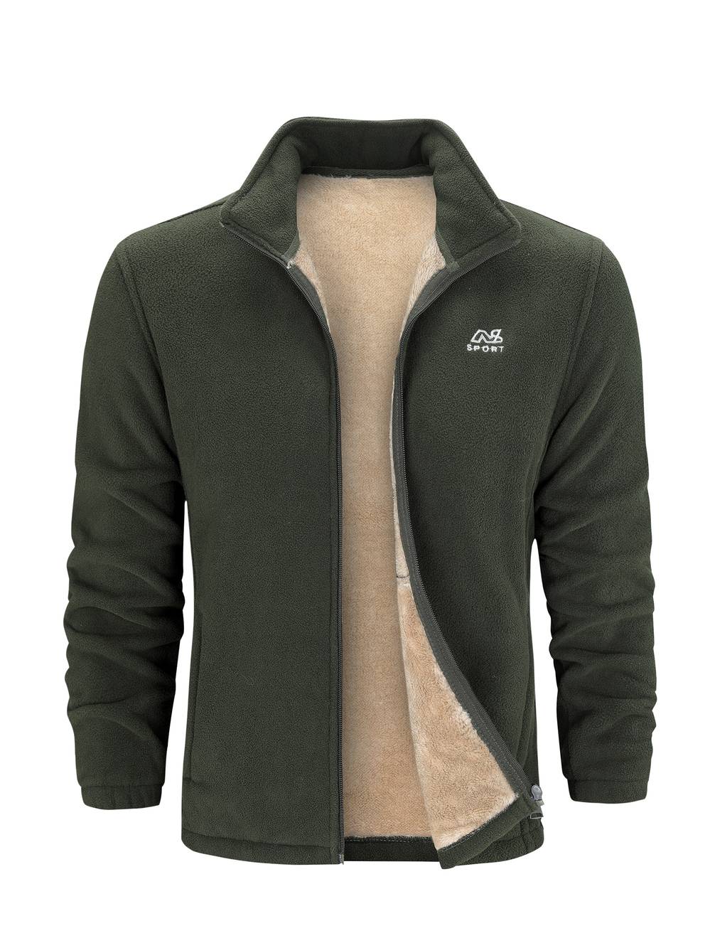 Alvin Unisex Fleecejakke med Sherpa-for – Varm, Komfortabel & Til Daglig Brug