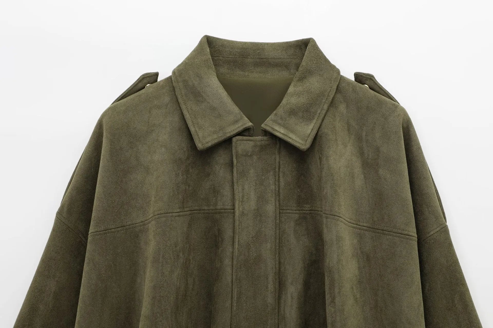 Isla Veste Dame i Suede – Elegant Oversize Jakke med Moderne Snit & Blød Komfort