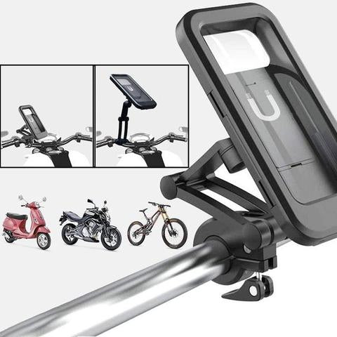 HydroGuard Case | Universel vandtæt telefonholder til cykel eller motorcykel-zarada.dk