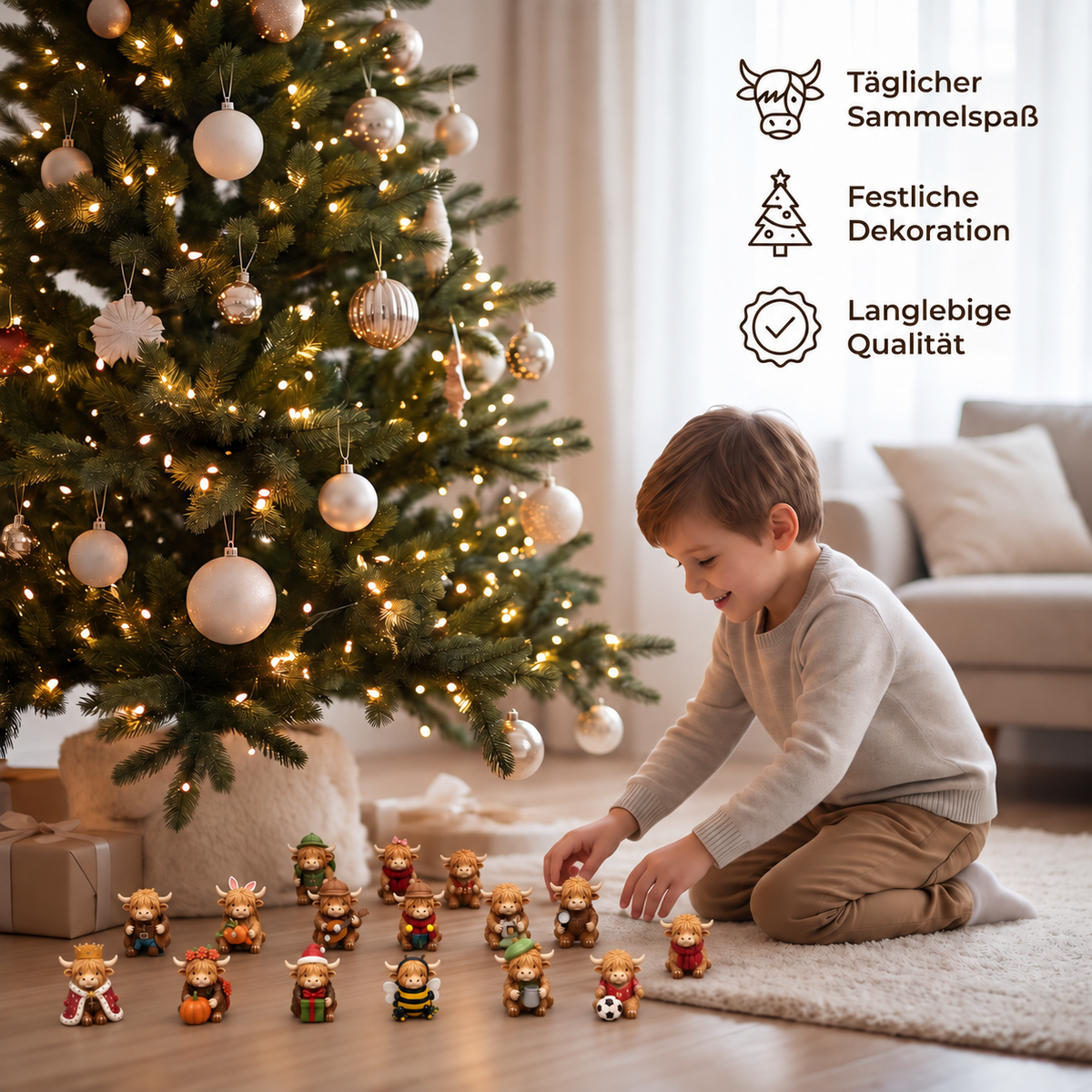 Highland Cattle Advent Calendar 2026 – 24 Days of Mini Figures