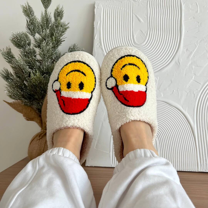SnowJoy Juleklipklapper – Varme Sutsko med Festligt Design & Skridsikker Sål
