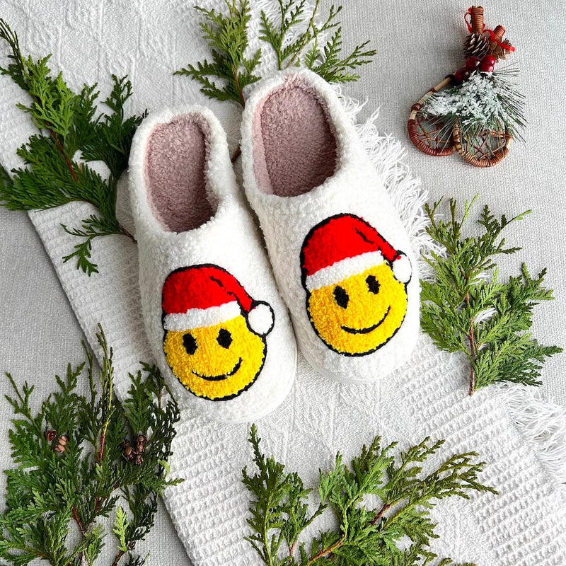 SnowJoy Juleklipklapper – Varme Sutsko med Festligt Design & Skridsikker Sål