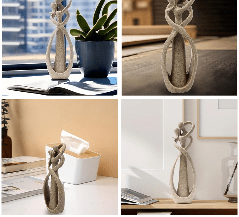 Abstrakt Skulptur Tidløs Kærlighed