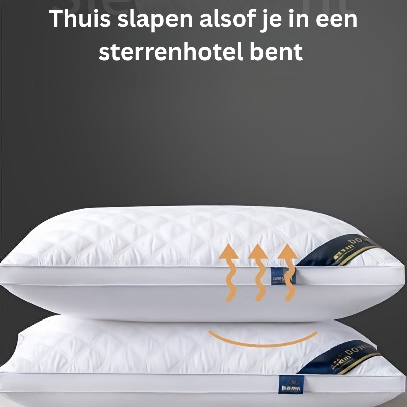 Sovekomfort Sæt - 2 Hypoallergeniske 3D Puder til Kvalitetssøvn som på Hotel