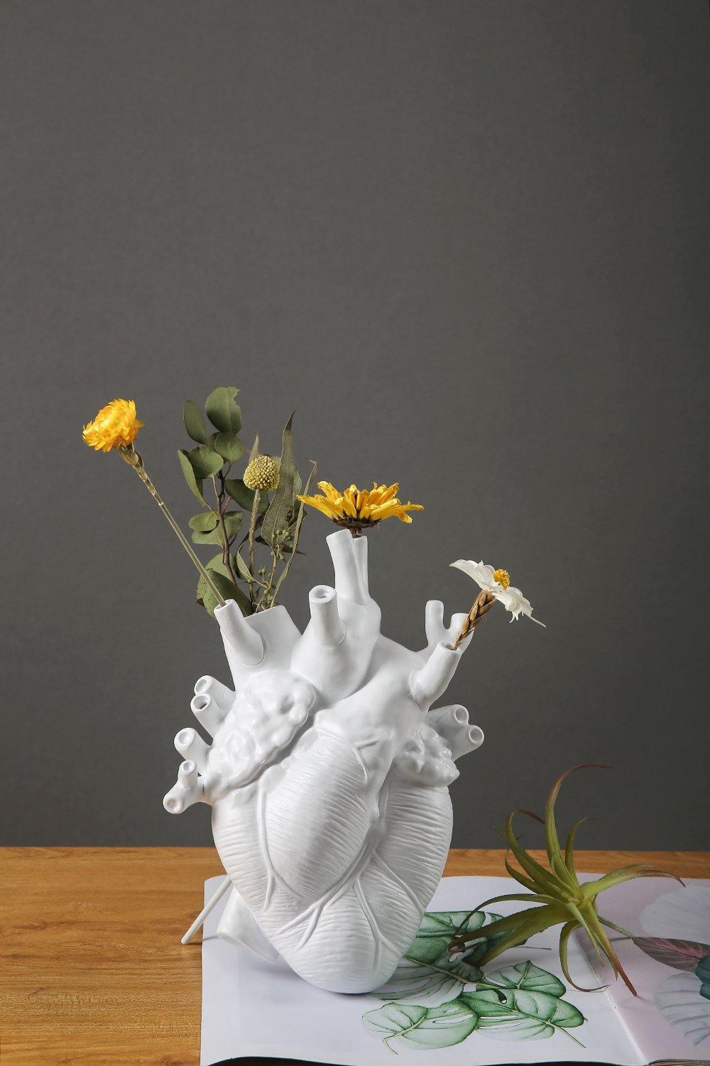 Anatomisk Hjerteformet Vase til Indretning Dekorativ Udsmykning