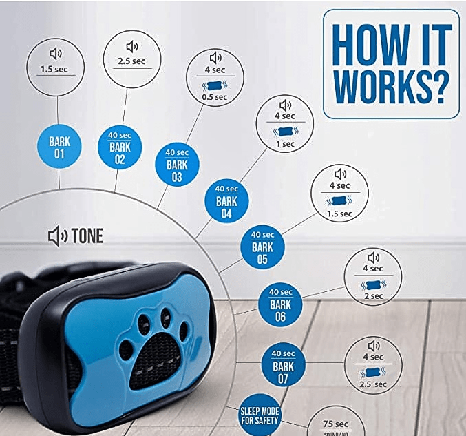 Anti-Barking Collar til Hunde med Vibration og Ultralyd