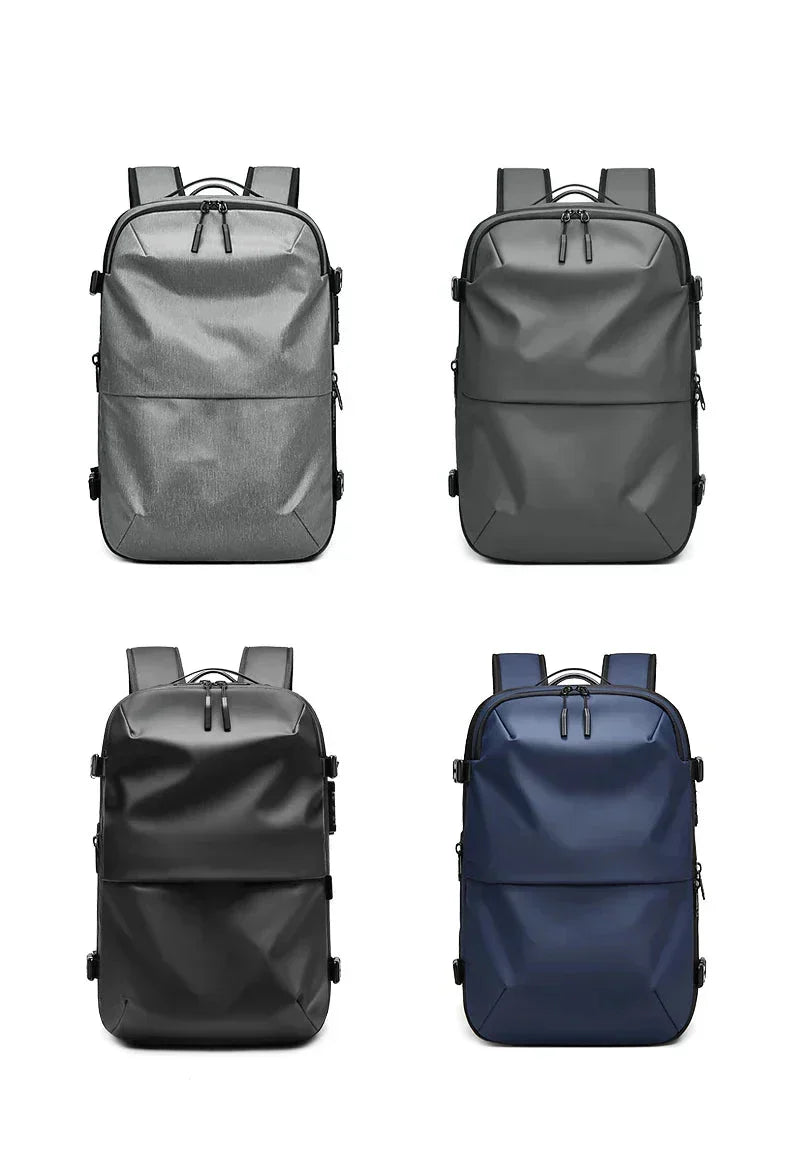Anti-tyveri Vacuum Komprimering Rygsæk - 60L Udvidelig Airback Rygsæk med Åndbart Design