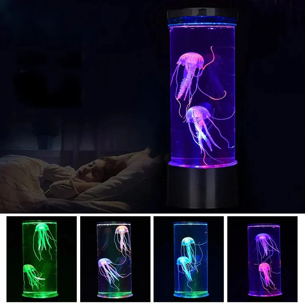 AquaLume – LED Manet Lava Lampe med Farveskift