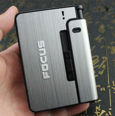 Automatisk Cigaretetui Med Lighter - Praktisk Design Til Rygere