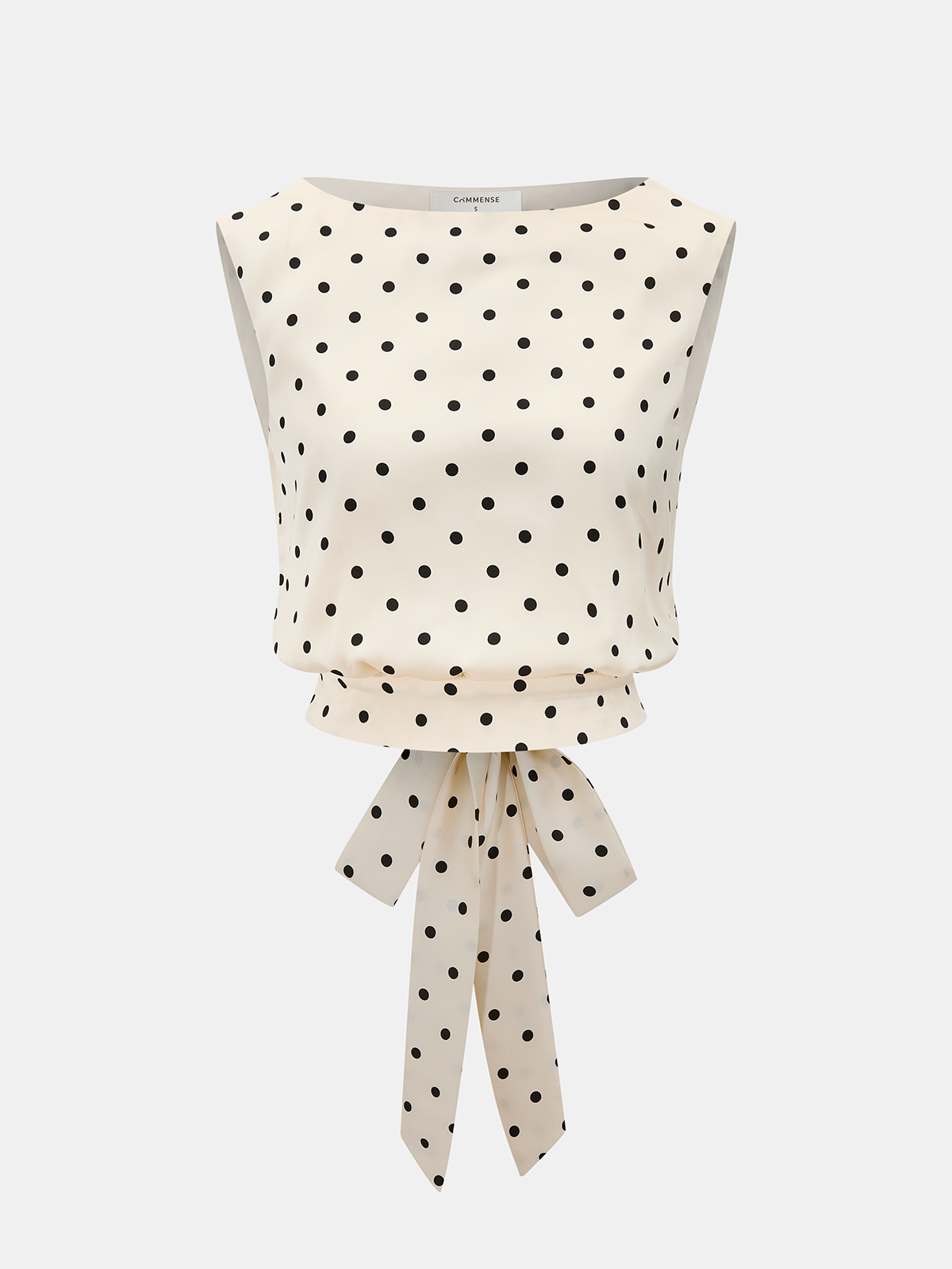 Polka Dot Ærmeløs Top & Maxi Skirt Sæt