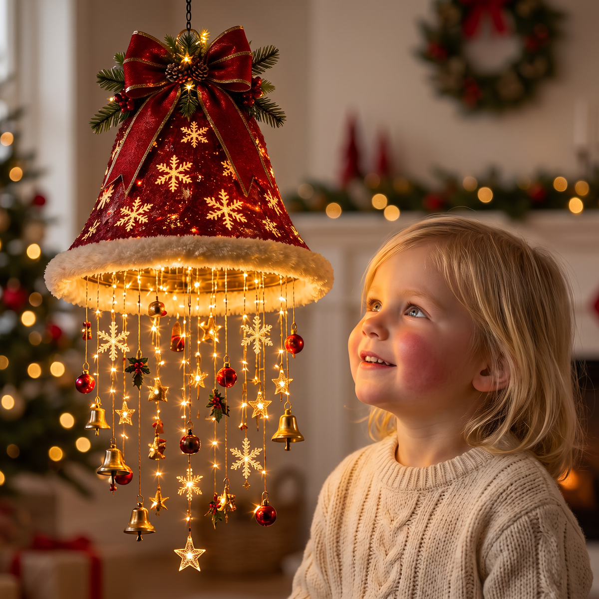 Santa Hat with LED Lights - Festive Santa Hat with Lights