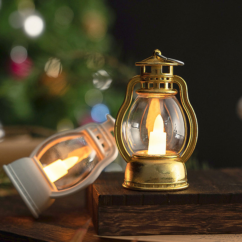 GlowHaven – Vintage LED Bordlampe i Lanterne-stil med Kompakt Design