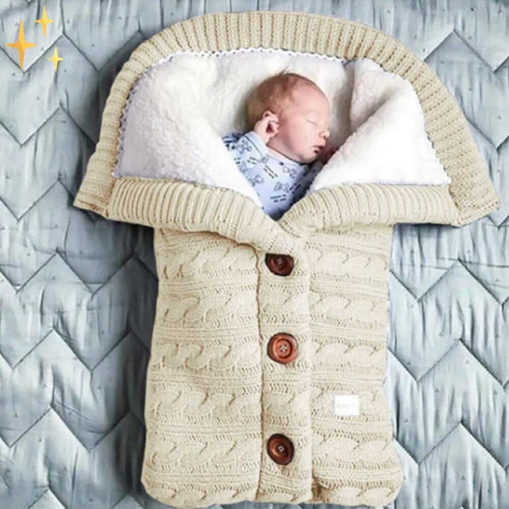 Baby Sovepose Mønstret med Knapper