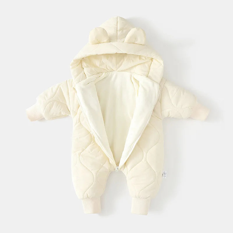 Baby Vinteroveralls med Hætte og Bjørnemotiv