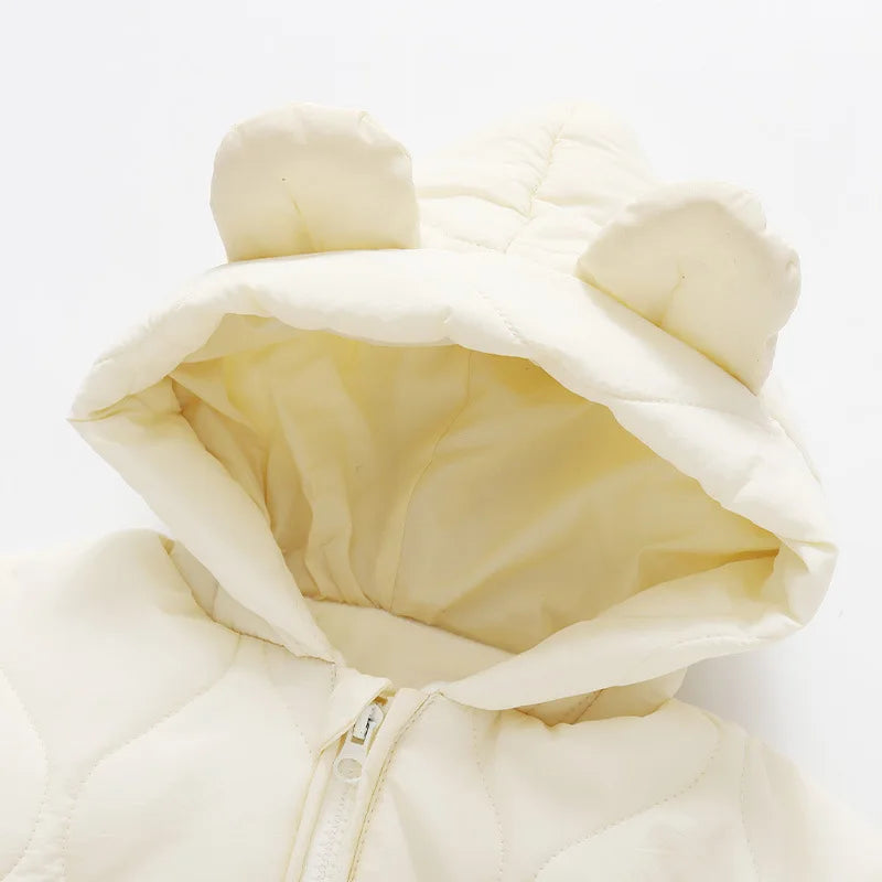 Baby Vinteroveralls med Hætte og Bjørnemotiv