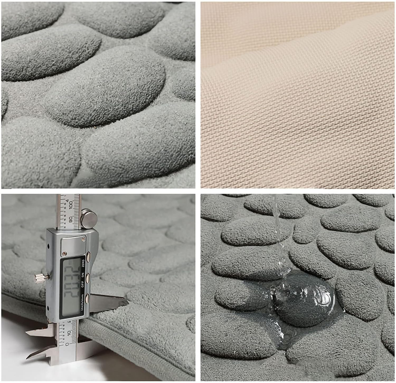 Bademåtte med Pebble Design til Badeværelse