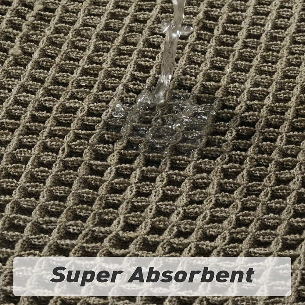 Badeværelsesmåtte med Vaffeldesign og Anti-Slip Funktion