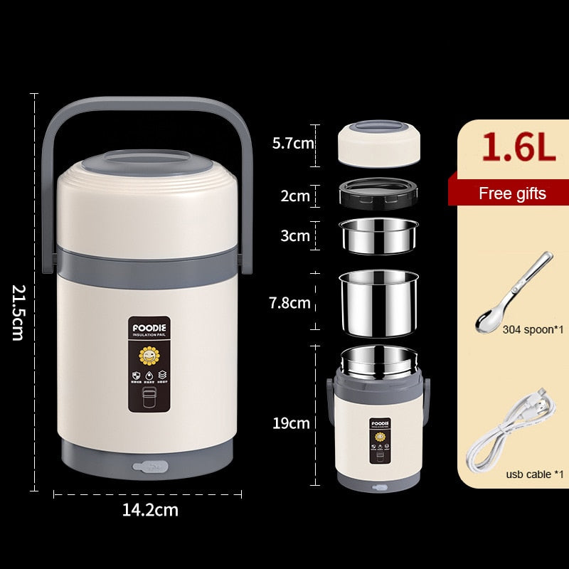 Bærbar Madkasse Med USB Opvarmning Praktisk Design