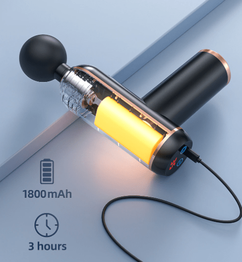 Bærbar Muskelmassage Pistol med 4 Hoveder til Effektiv Regenerering