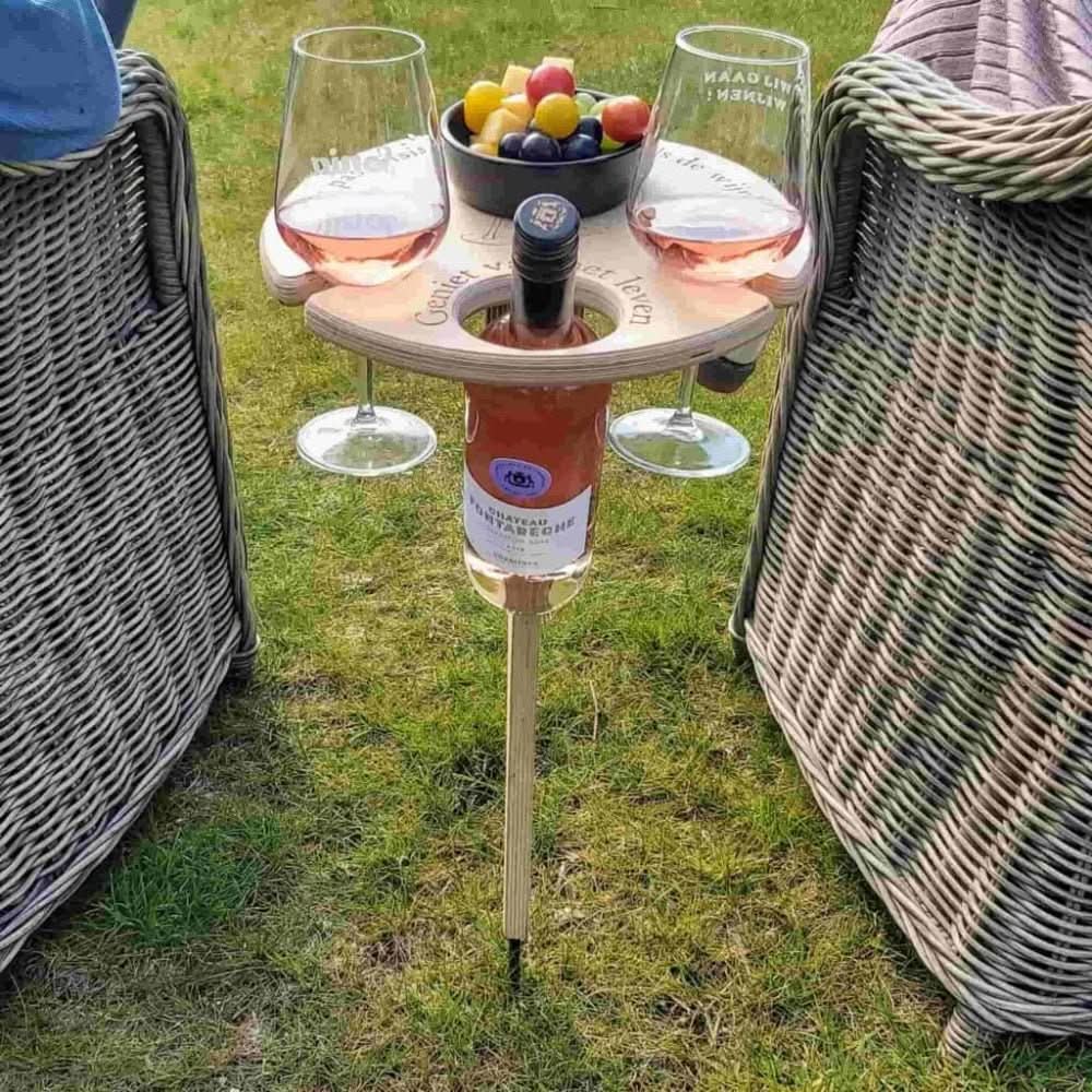 Bærbart Picnicbord til Vin og Snacks