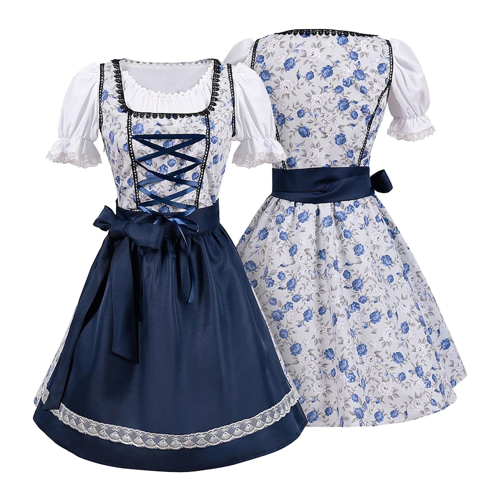 Betagende Bayersk Oktoberfest Dirndl Kjole