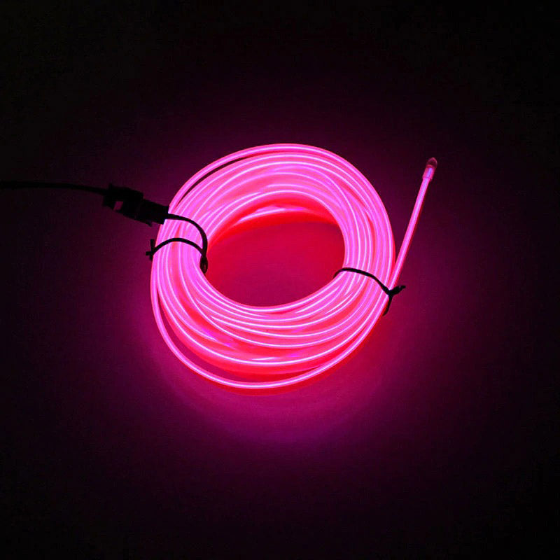Bil Neon Lys Sæt Tilpasseligt USB Lyskabel 5m