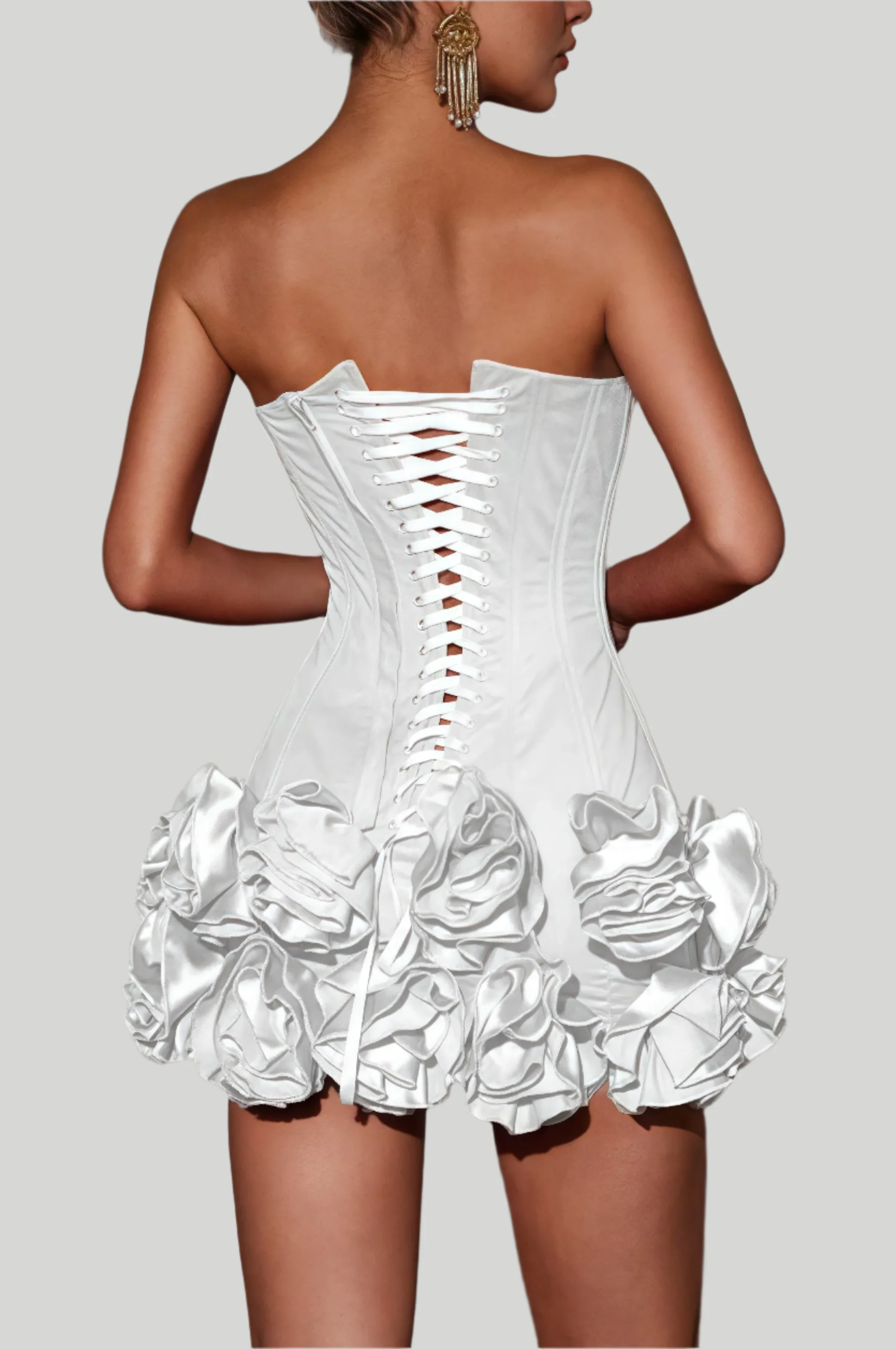 Mini Bustier Kjole med Blomsterprint til Kvinder | Ideel til Sommer og Afslappede Udgange