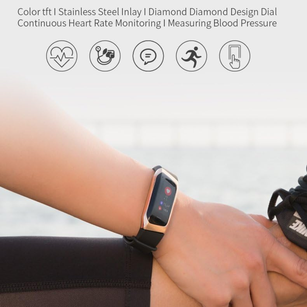 Blodtryks Smartwatch og Pulsmonitor