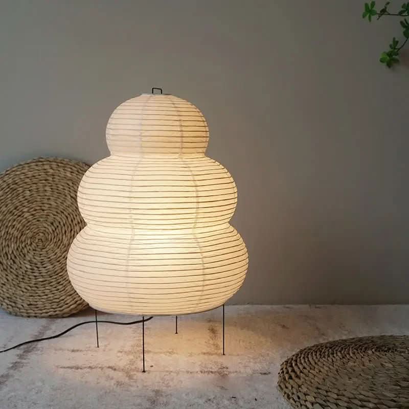 Bordlampe i Japansk Design med Rispapir