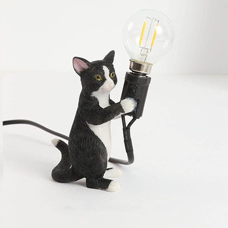 Bordlampe med Kattefigur Dekorativ Stil